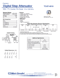 Datasheet TOAT-3610+ manufacturer Mini-Circuits